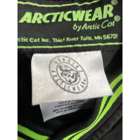 ArcticWear by Arctic Cat Cat's Pride Black Neon Green Pullover Jacket Men's‎ M - Picture 7 of 12